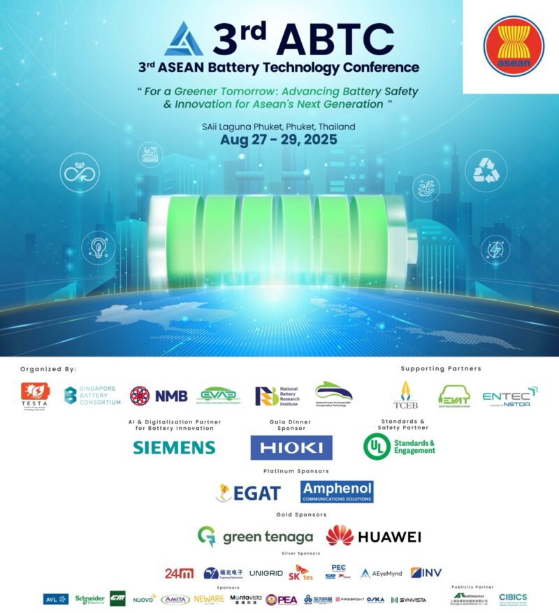 Phuket Hosts 3rd ASEAN Battery Conference to Power the Future and Launch ASEAN Battery Safety Network”
